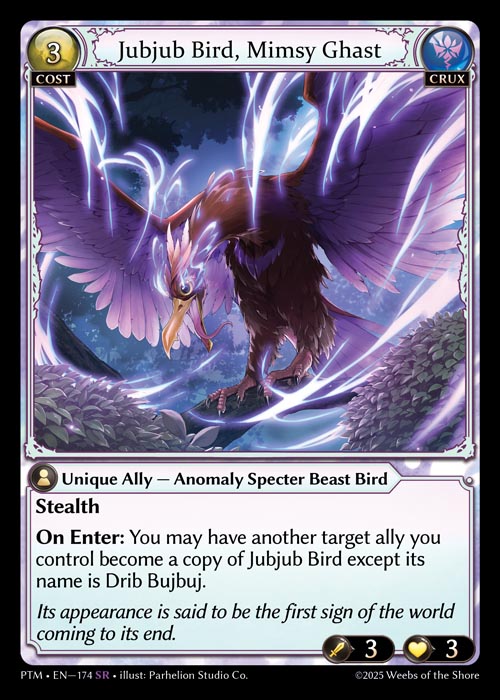 Jubjub Bird, Mimsy Ghast (PTM1E, SR)