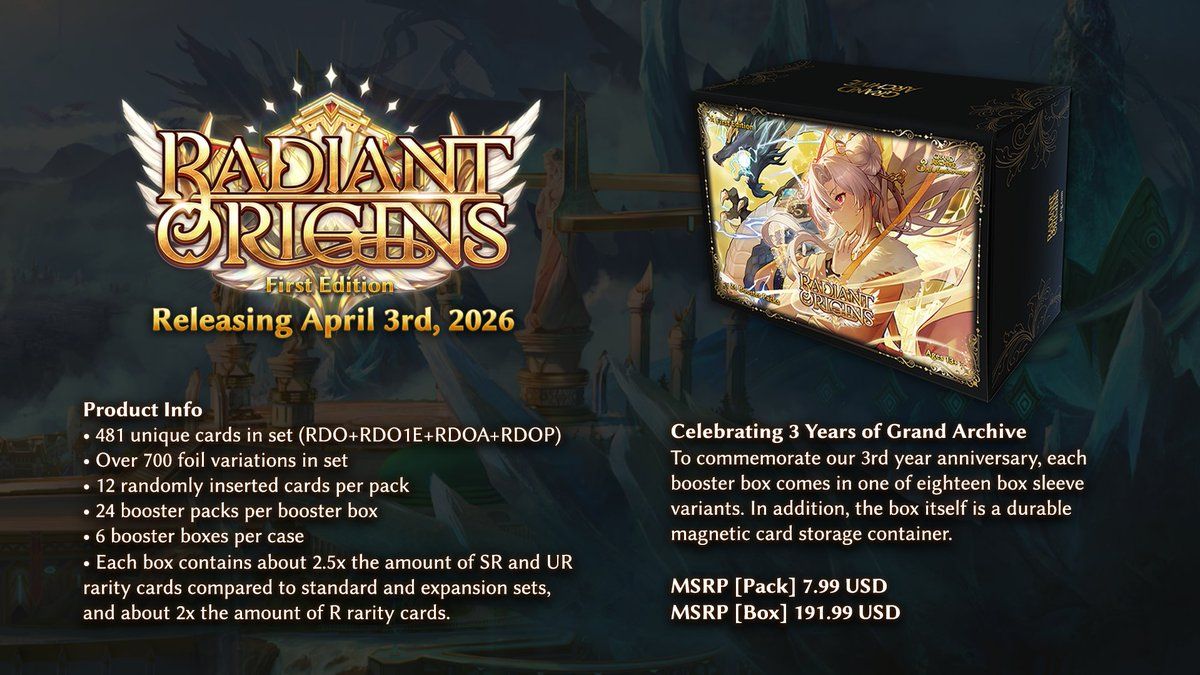 Radiant Origins Booster Box (Set 9 - Capstone)